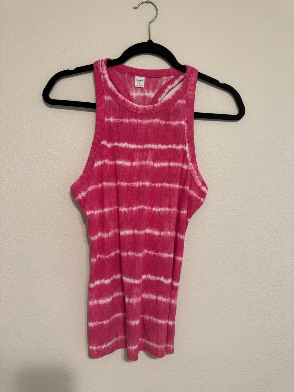 Old Navy Pink Tie-Dye Ribbed Tank Top